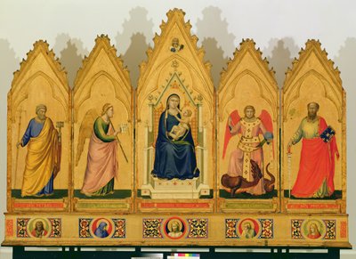 Polittico della Vergine e del Bambino affiancati da santi, 1333-34 da Giotto di Bondone